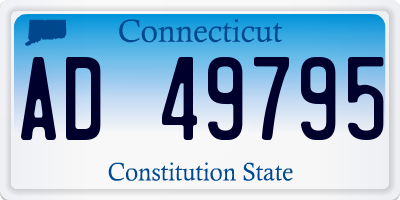 CT license plate AD49795
