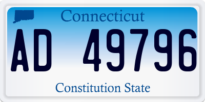 CT license plate AD49796