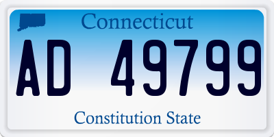 CT license plate AD49799
