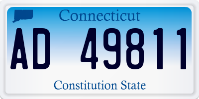 CT license plate AD49811