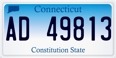 CT license plate AD49813