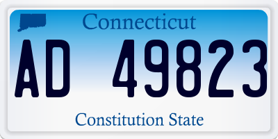 CT license plate AD49823