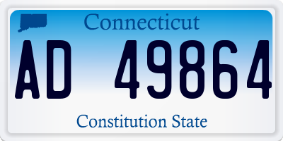 CT license plate AD49864
