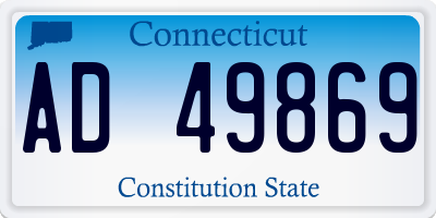 CT license plate AD49869
