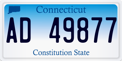 CT license plate AD49877