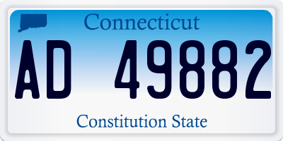 CT license plate AD49882