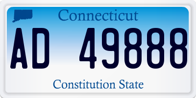 CT license plate AD49888