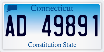 CT license plate AD49891