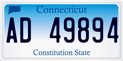 CT license plate AD49894