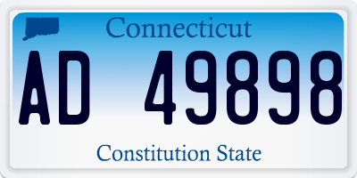CT license plate AD49898