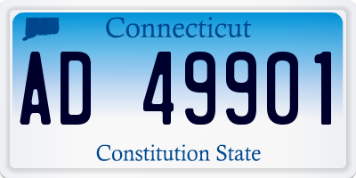 CT license plate AD49901