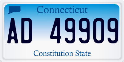 CT license plate AD49909