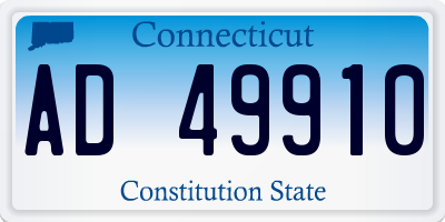 CT license plate AD49910