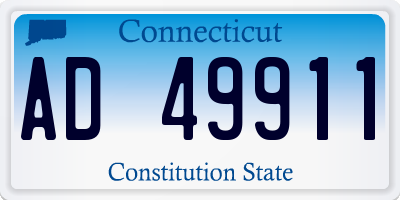 CT license plate AD49911
