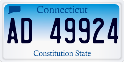 CT license plate AD49924