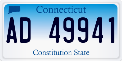 CT license plate AD49941