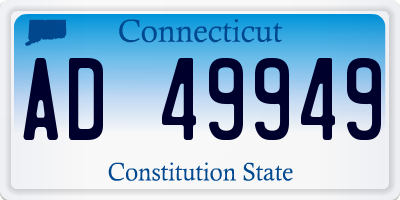 CT license plate AD49949