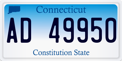 CT license plate AD49950