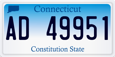CT license plate AD49951