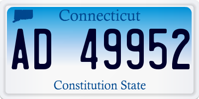 CT license plate AD49952
