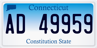 CT license plate AD49959
