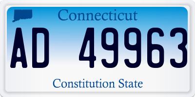 CT license plate AD49963