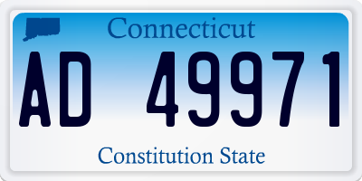 CT license plate AD49971