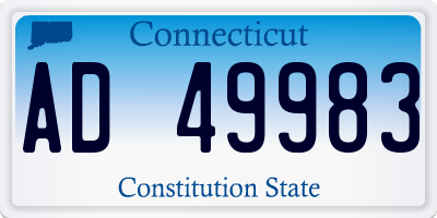 CT license plate AD49983