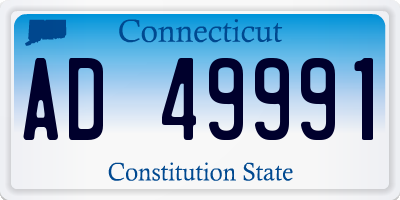 CT license plate AD49991