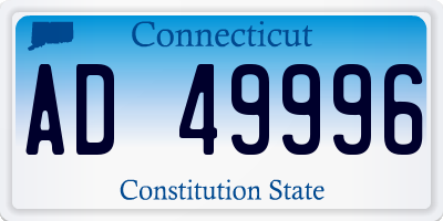 CT license plate AD49996