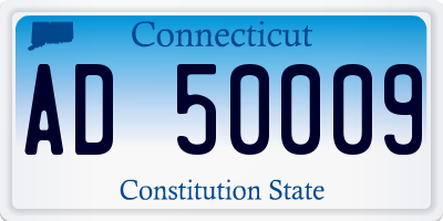 CT license plate AD50009