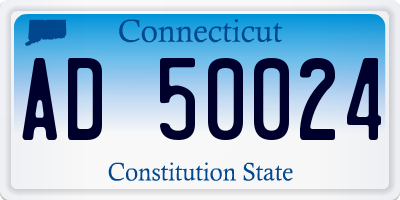 CT license plate AD50024