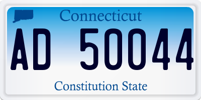 CT license plate AD50044
