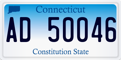 CT license plate AD50046