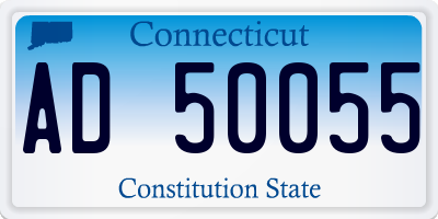 CT license plate AD50055