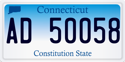 CT license plate AD50058