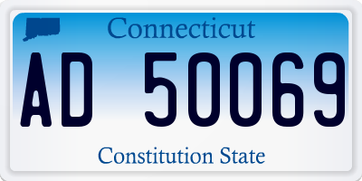 CT license plate AD50069