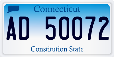 CT license plate AD50072