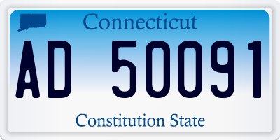 CT license plate AD50091