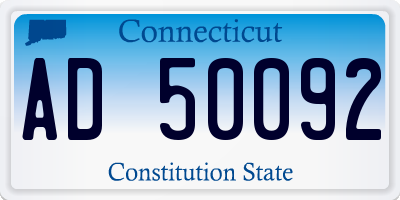 CT license plate AD50092