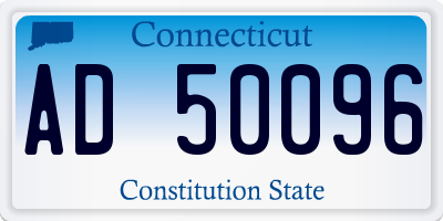 CT license plate AD50096