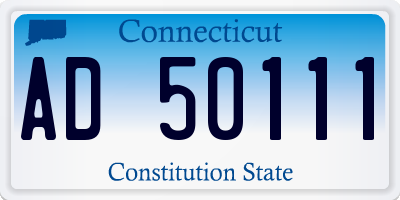 CT license plate AD50111