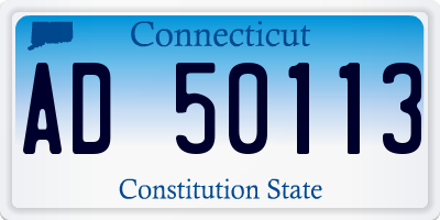 CT license plate AD50113