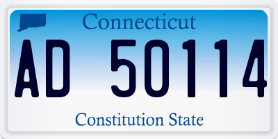 CT license plate AD50114