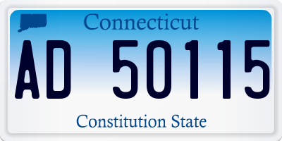 CT license plate AD50115