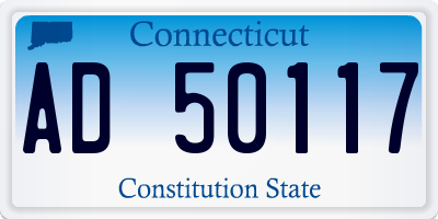 CT license plate AD50117