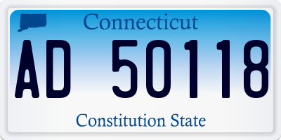 CT license plate AD50118