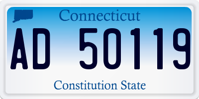 CT license plate AD50119