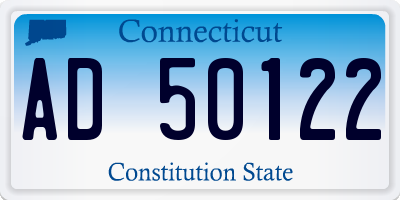 CT license plate AD50122