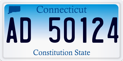 CT license plate AD50124